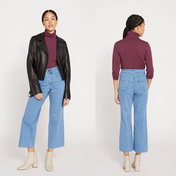 Universal Standard Jackie High Rise Cropped Jeans California Blue New Tags 2 - Picture 2 of 5